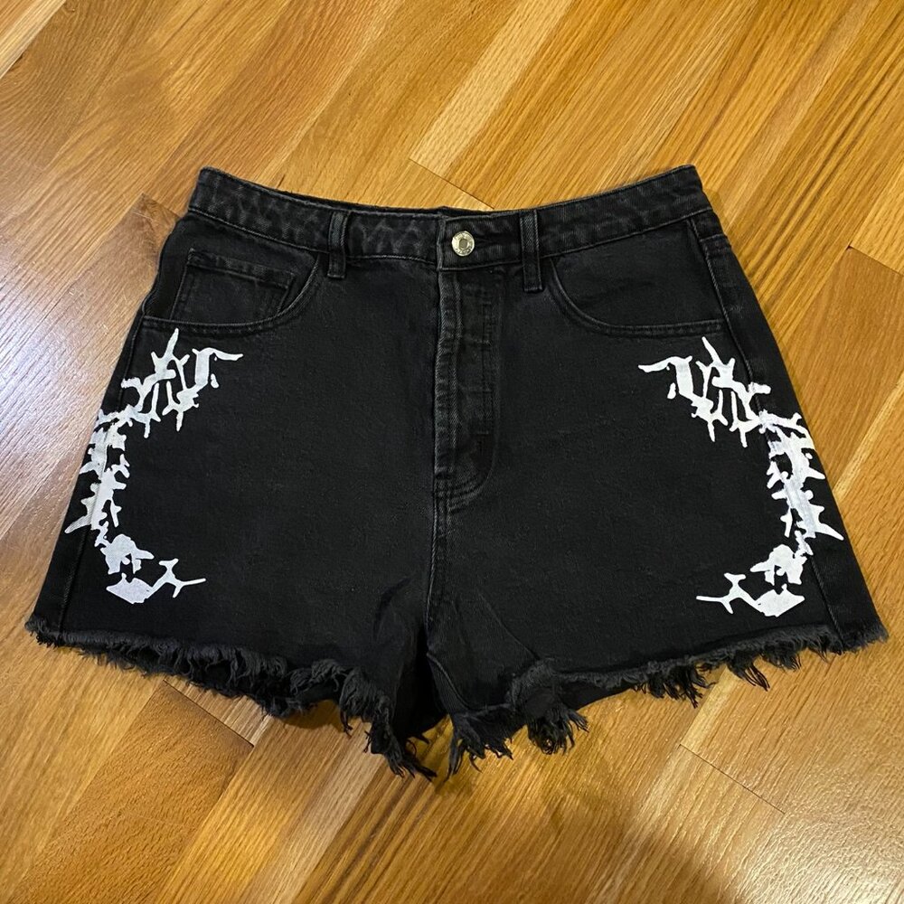 Black Jean Shorts